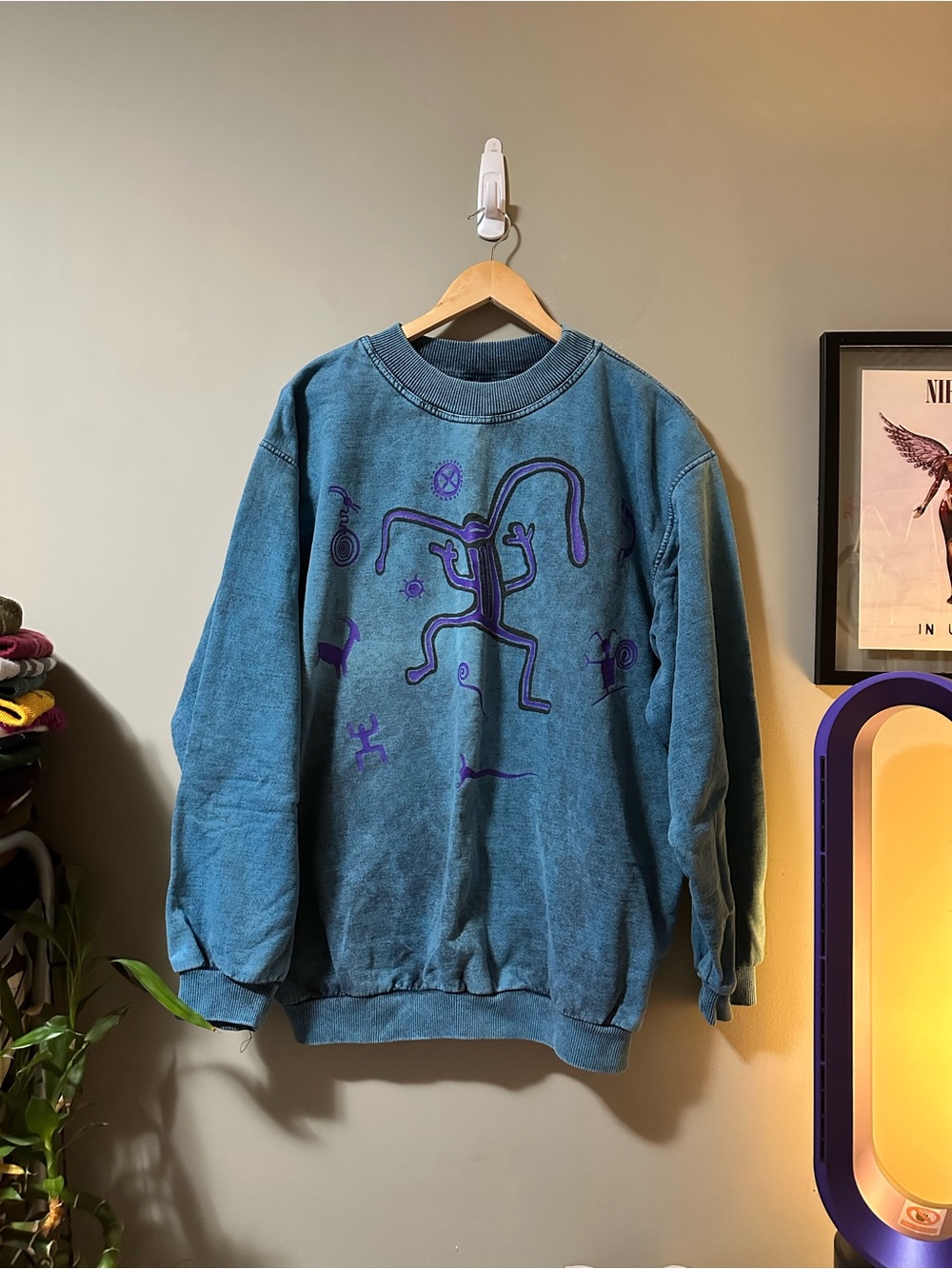 Unique Vintage 90s BFOFO Tribal Sweatshirt. One Size Fits All. Made in Canada
